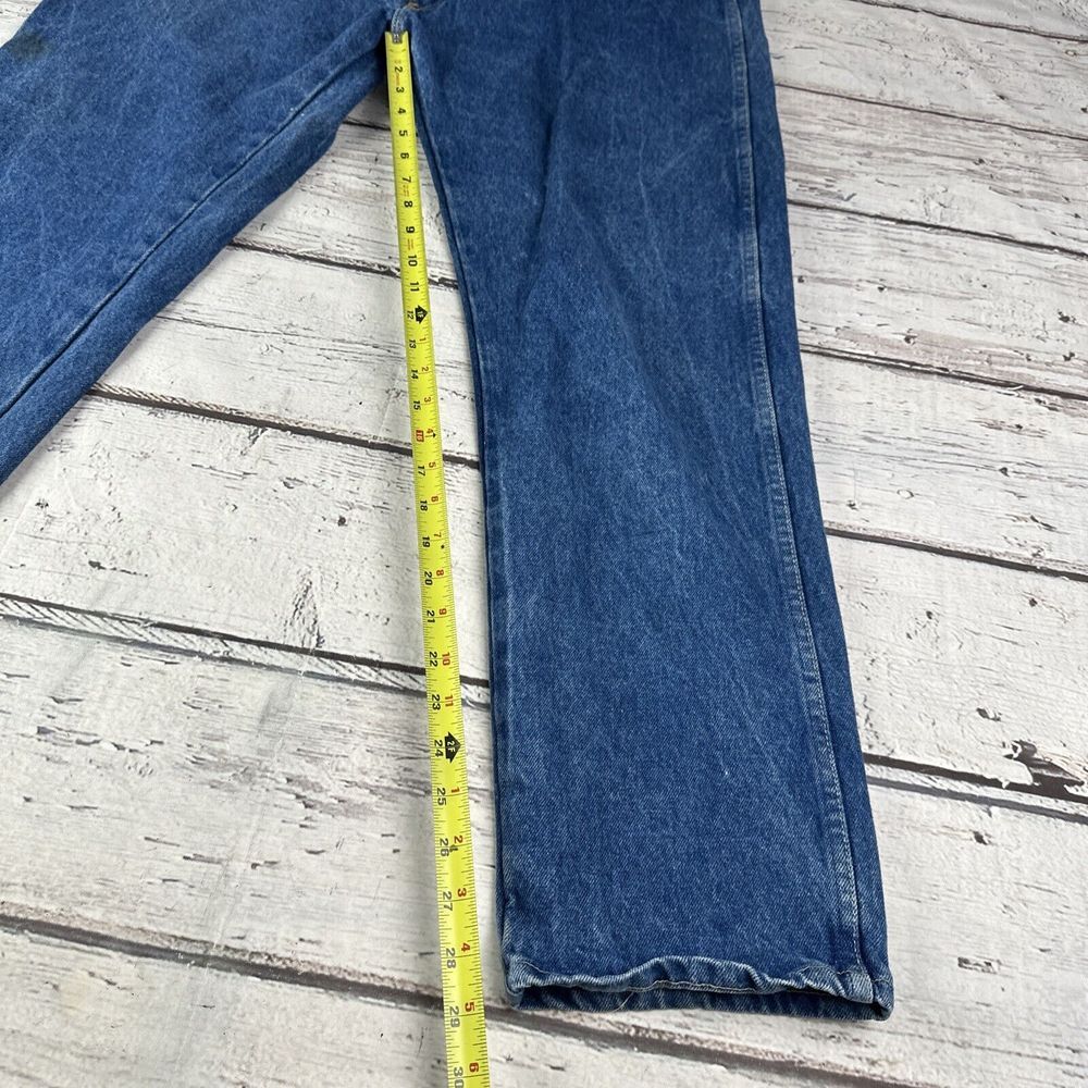 Vintage 70's Wrangler 99001SW Denim Jeans Men's 40x30 Straight Leg USA Made FLAW - Picture 3 of 16